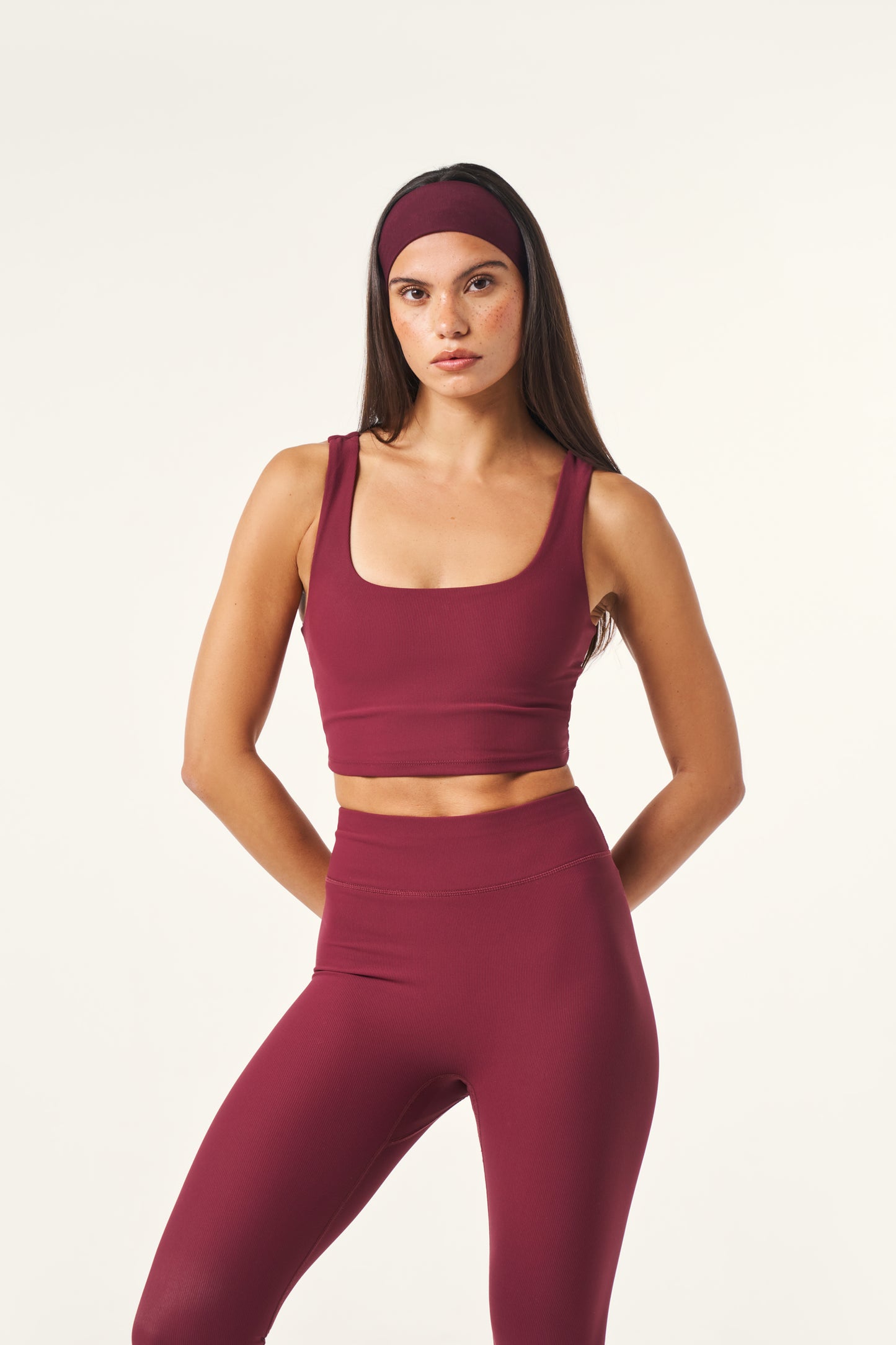The Sculpt Built In Sports Bra - Dark Cherry