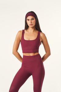 The Sculpt Built In Sports Bra - Dark Cherry