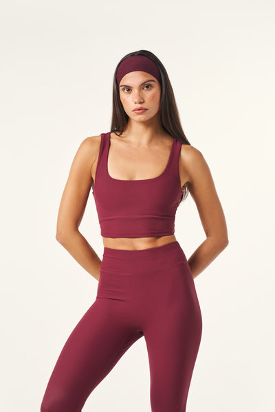 The Sculpt Built In Sports Bra - Dark Cherry