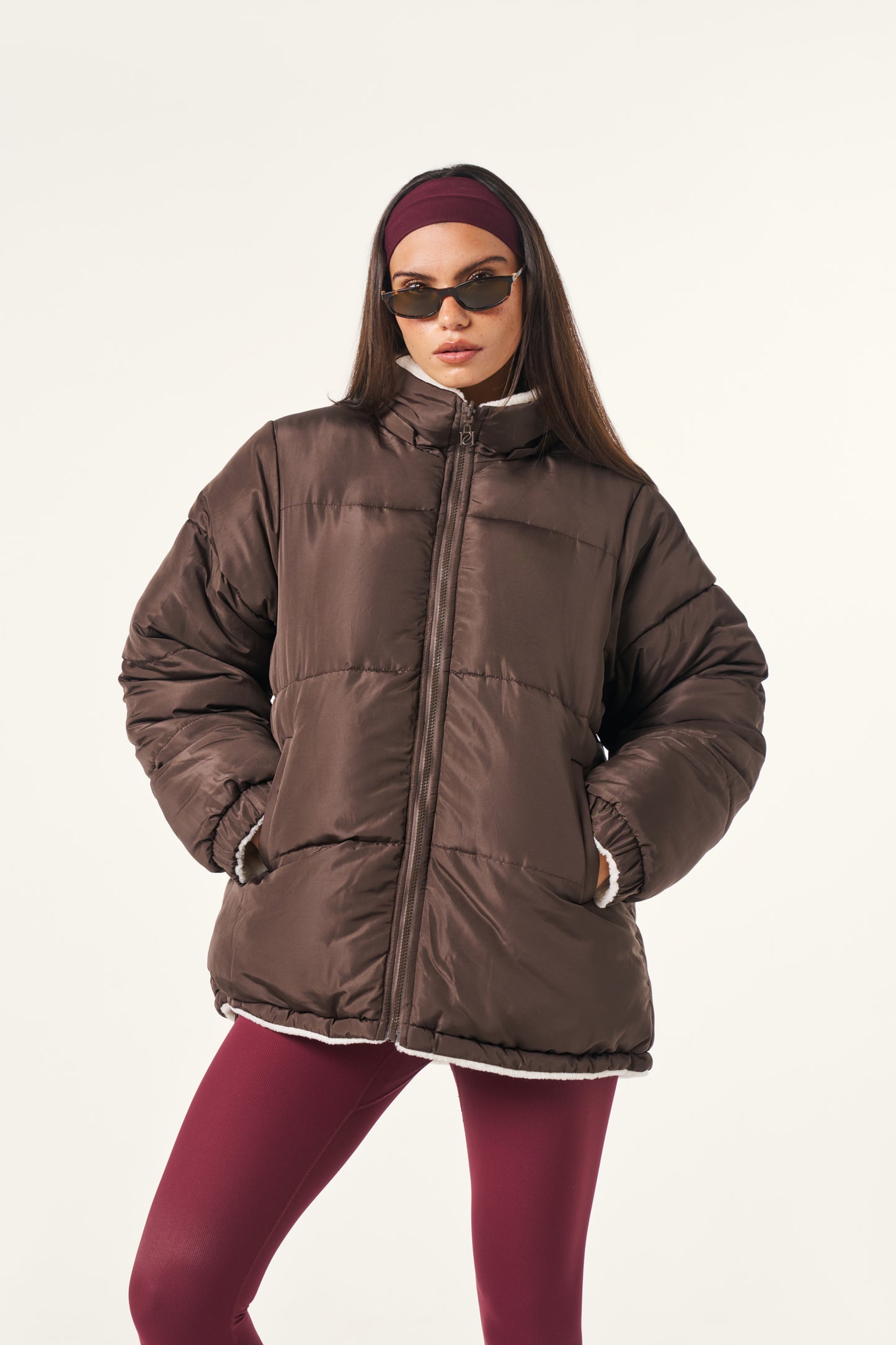 Multiway Reversible Puffer Coat - Espresso