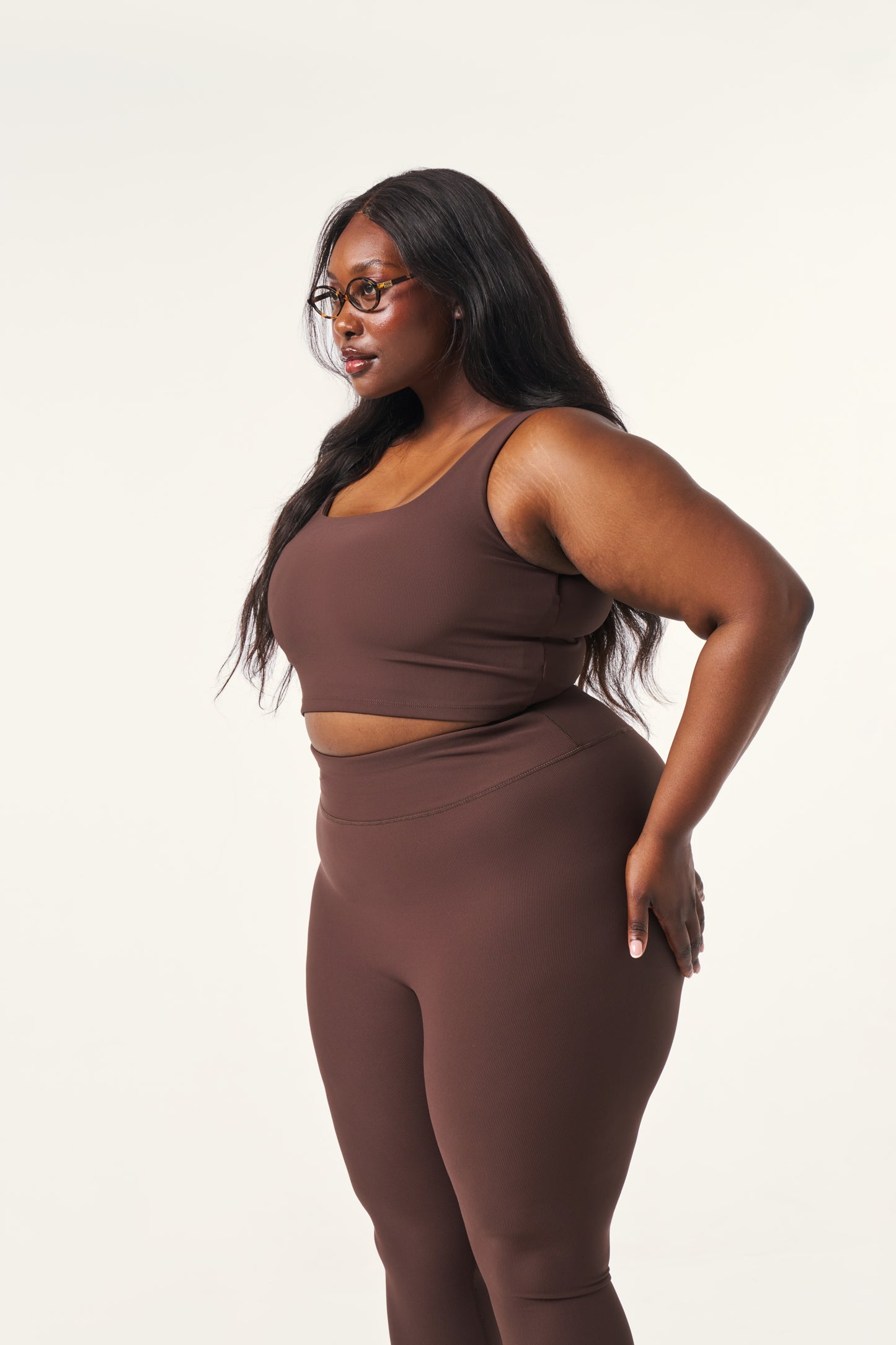 The Sculpt Built In Sports Bra - Espresso