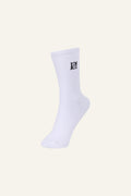 Single Pack Branded Socks - White