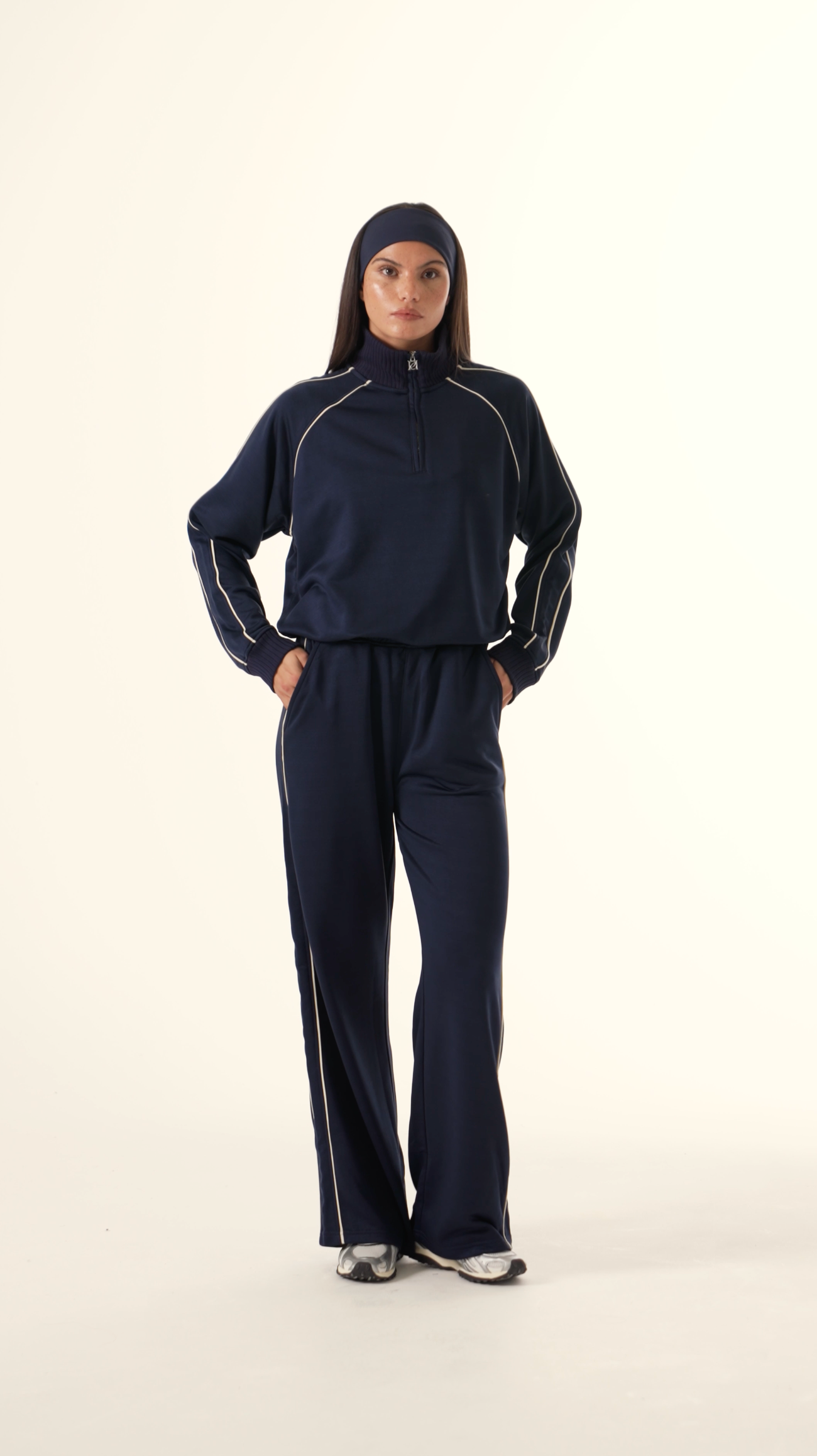 Tricot Quarter Zip 2 In 1 Tracksuit - Midnight Blue – reasn Tricot Quarter Zip 2 In 1 Tracksuit - Midnight Blue – reasn