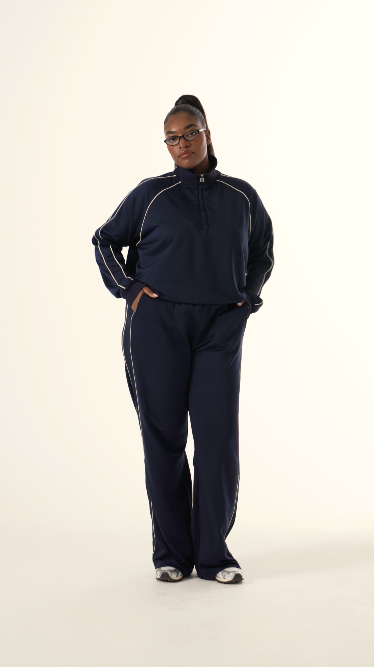Tricot Quarter Zip 2 In 1 Tracksuit - Midnight Blue – reasn Tricot Quarter Zip 2 In 1 Tracksuit - Midnight Blue – reasn